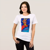 Pop-Art Indianer #1 Tri-Blend Shirt (Vorderseite voll)