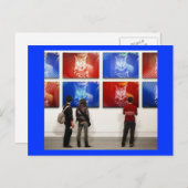 Pop Art Indigo Postkarte (Vorne/Hinten)