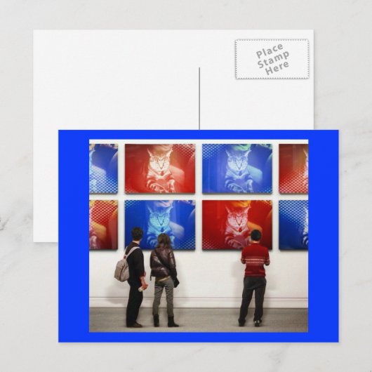 Pop Art Indigo Postkarte (Vorne/Hinten)