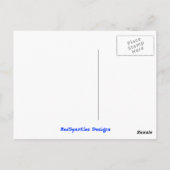 Pop Art Indigo Postkarte (Rückseite)