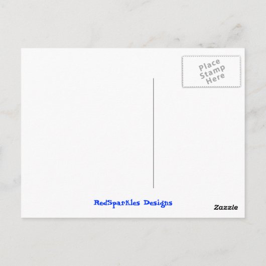 Pop Art Indigo Postkarte (Rückseite)