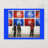 Pop Art Indigo Postkarte (Vorderseite)