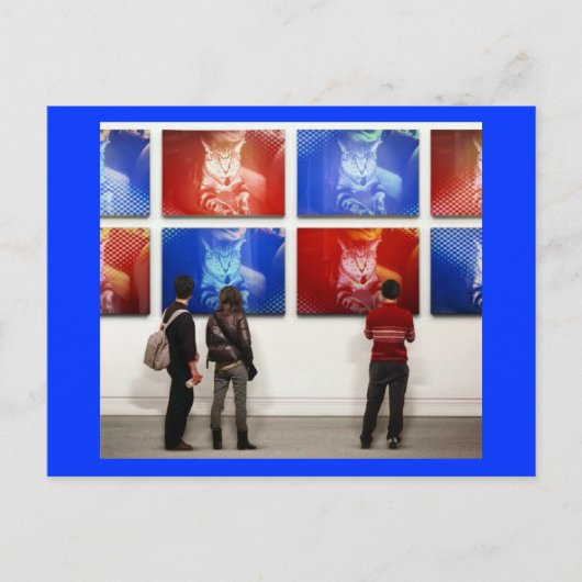 Pop Art Indigo Postkarte (Vorderseite)