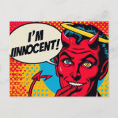 Pop Art Innocent Devil Postkarte (Vorderseite)