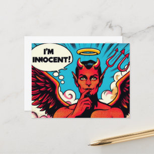 Pop Art Innocent Devil Postkarte