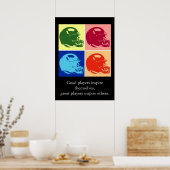 Pop Art Inspiration Fußball Zitate Poster (Küche)