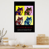 Pop Art Inspiration Leadership Wolf Poster (Küche)
