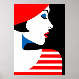 Pop Art Inspiriert Mode Frau 11 Poster