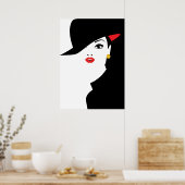 Pop Art Inspiriert Mode Frau 3 Poster (Küche)