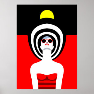 Pop Art Inspiriert Mode Frau 9 Poster