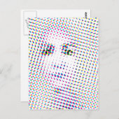 Pop Art Inspiriert Portrait Postkarte (Vorne/Hinten)