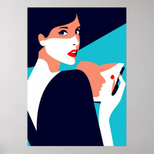 Pop-Art inspirierte Mode Frau 8 Poster