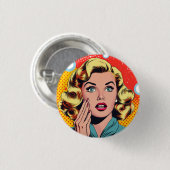 Pop-Art inspiriertes Abzeichen, Anstecknadel, lust Button (Vorne & Hinten)