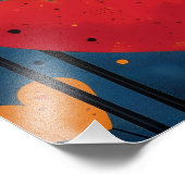 Pop Art Intenso: Rostro y Corazones Fotodruck (Ecke)