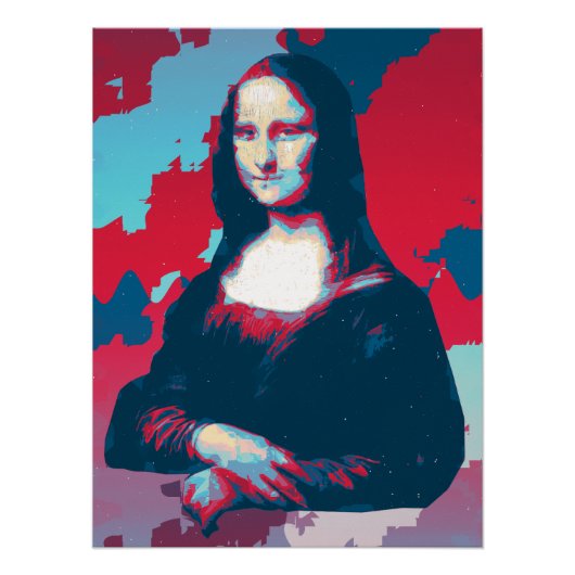Pop Art Interpretation of Mona Lisa Poster (Vorderseite)