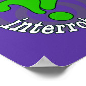 Pop Art Interrobang (Blurple) Poster (Ecke)