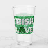 Pop Art Irish Liebe Glas (Rückseite)