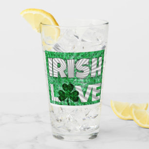 Pop Art Irish Liebe Glas