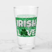 Pop Art Irish Liebe Glas (Vorderseite)