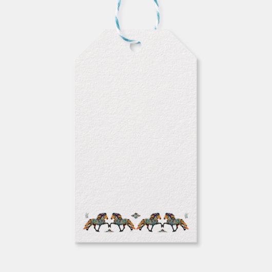 Pop Art Islandpferd Geschenkanhänger (Rückseite)