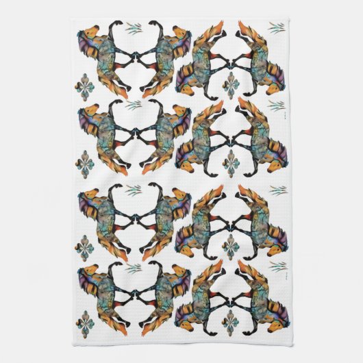 Pop Art Islandpferd  Geschirrtuch (Vertikal)