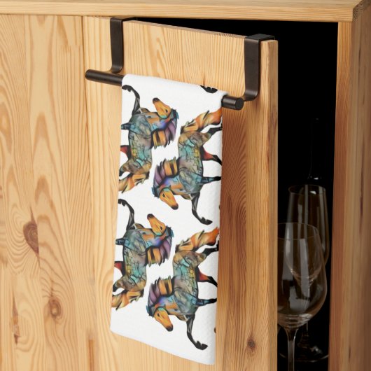 Pop Art Islandpferd  Geschirrtuch (Drittel gefaltet)