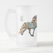 Pop Art Islandpferd Mattglas Bierglas (Links)