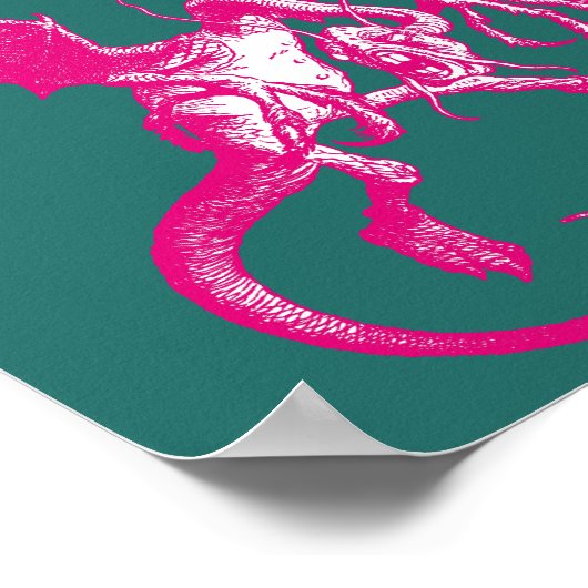 Pop Art Jabberwocky Poster (Ecke)