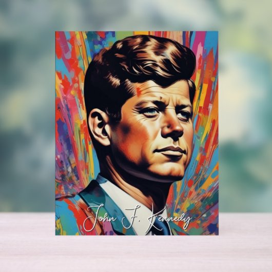 Pop Art Jack JFK John F. Kennedy Acrylschild (Neutral)