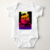 Pop Art Jack JFK John F. Kennedy Baby Strampler (Vorderseite)