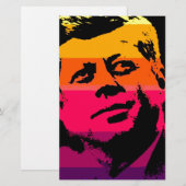 Pop Art Jack JFK John F. Kennedy Briefpapier (Vorne/Hinten)