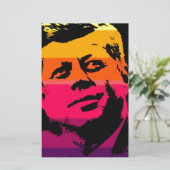 Pop Art Jack JFK John F. Kennedy Briefpapier (Stehend Vorderseite)