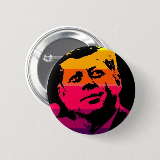 Pop Art Jack JFK John F. Kennedy Button (Vorne & Hinten)