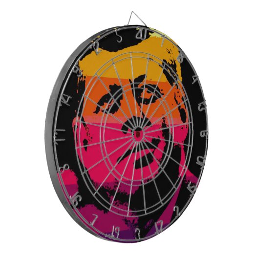 Pop Art Jack JFK John F. Kennedy Dartscheibe (Vorderseite Links)