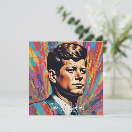 Pop Art Jack JFK John F. Kennedy Einladung (Stehend Vorderseite)