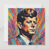 Pop Art Jack JFK John F. Kennedy Einladung (Vorderseite)