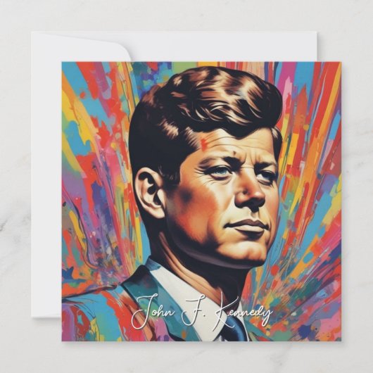 Pop Art Jack JFK John F. Kennedy Einladung (Vorderseite)