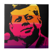 Pop Art Jack JFK John F. Kennedy Fliese (Vorderseite)