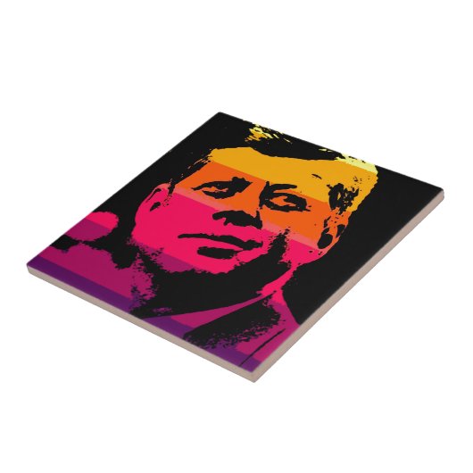 Pop Art Jack JFK John F. Kennedy Fliese (Seite)