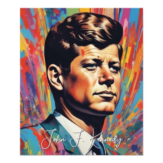 Pop Art Jack JFK John F. Kennedy Fotodruck (Vorne)