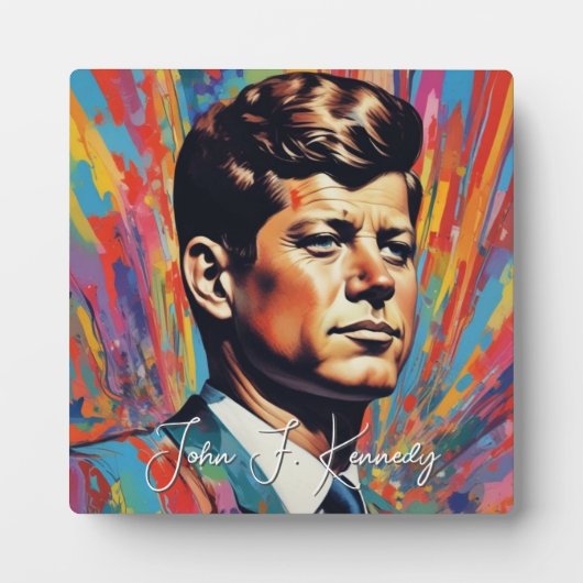 Pop Art Jack JFK John F. Kennedy Fotoplatte (Vorderseite)