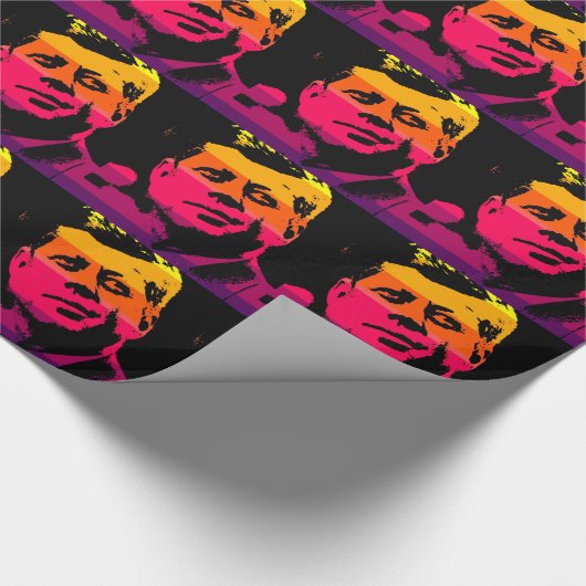 Pop Art Jack JFK John F. Kennedy Geschenkpapier (Ecke)