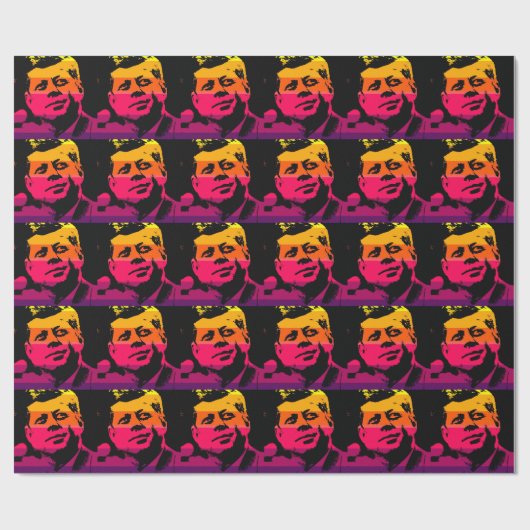 Pop Art Jack JFK John F. Kennedy Geschenkpapier (Flach)