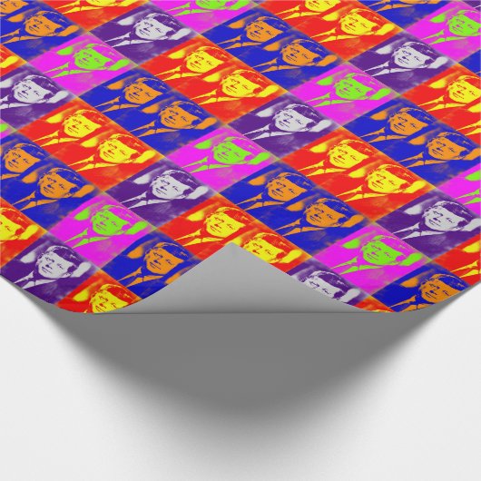 Pop Art Jack JFK John F. Kennedy Geschenkpapier (Ecke)