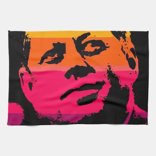 Pop Art Jack JFK John F. Kennedy Geschirrtuch (Horizontal)