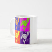 Pop Art Jack JFK John F. Kennedy Kaffeetasse (Vorderseite Links)