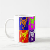 Pop Art Jack JFK John F. Kennedy Kaffeetasse (Links)