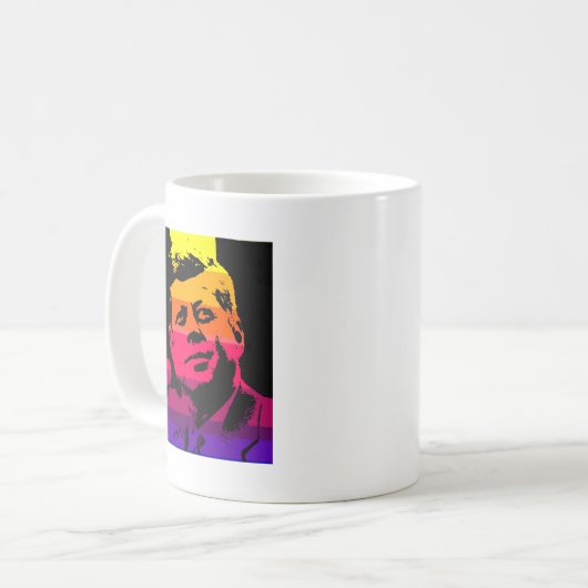 Pop Art Jack JFK John F. Kennedy Kaffeetasse (Vorderseite Links)