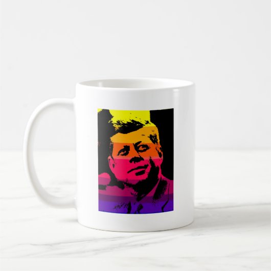 Pop Art Jack JFK John F. Kennedy Kaffeetasse (Links)