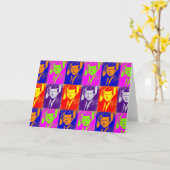 Pop Art Jack JFK John F. Kennedy Karte (Gelbe Blume)